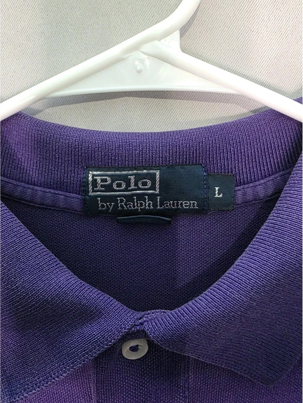 Polo Ralph Lauren Men's Short Sleeve Polo L Purple Yellow Pony LSU 🐯